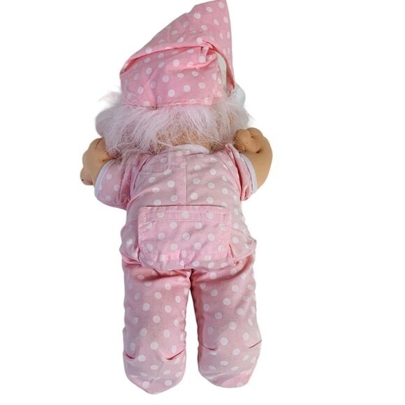 Russ Troll Doll Kidz Pink Polka Dot Pajamas Nightcap 12" Sleepyhead VTG 90s - Picture 2 of 14